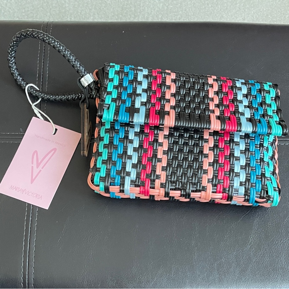 Colorful handwoven wristlet